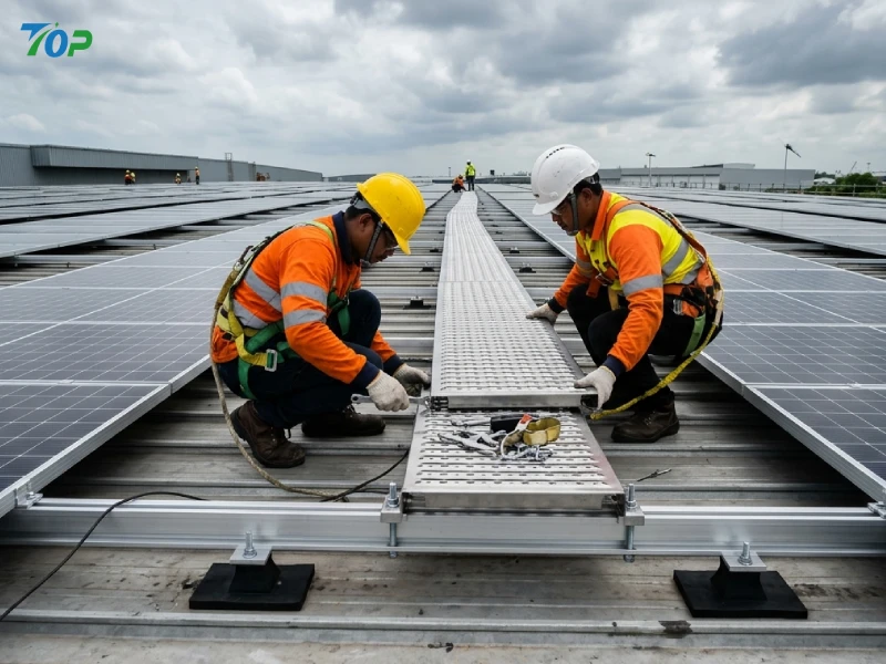 Gångvägar för industriunderhåll för fabrikstak: överensstämmelsestandarder, strukturell säkerhet och solenergikompatibel EPC-designguide