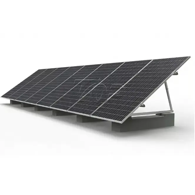 Platt tak aluminium ballasted solar monteringssystem
