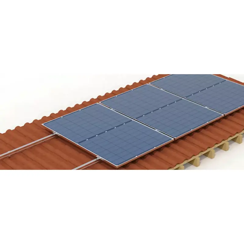 Montering av takräcke för solpanel